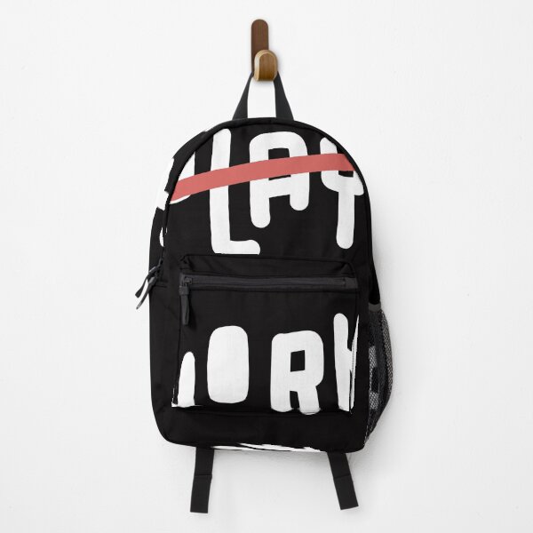 Item preview, Work hard play (eat) hard : minimal style on black background designed and sold by snoopy21studio.