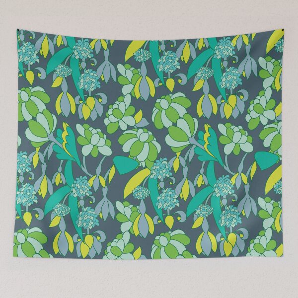 Item preview, Rounded flowers green version designed and sold by GENEST-V.