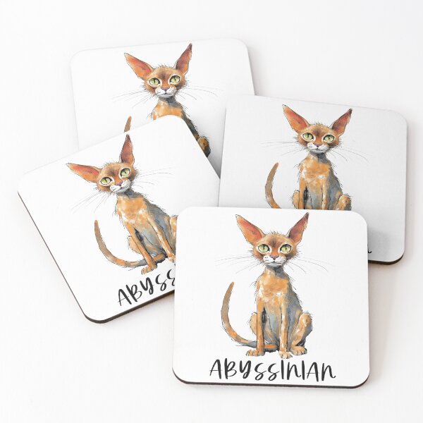 Item preview, Funny Abyssinian Cat, Cartoon Style designed and sold by quiltsncatitude.