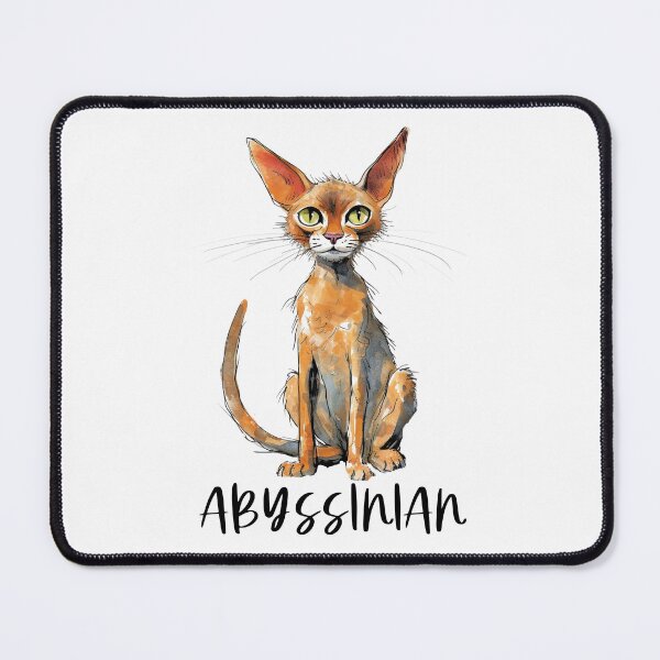 Item preview, Funny Abyssinian Cat, Cartoon Style designed and sold by quiltsncatitude.