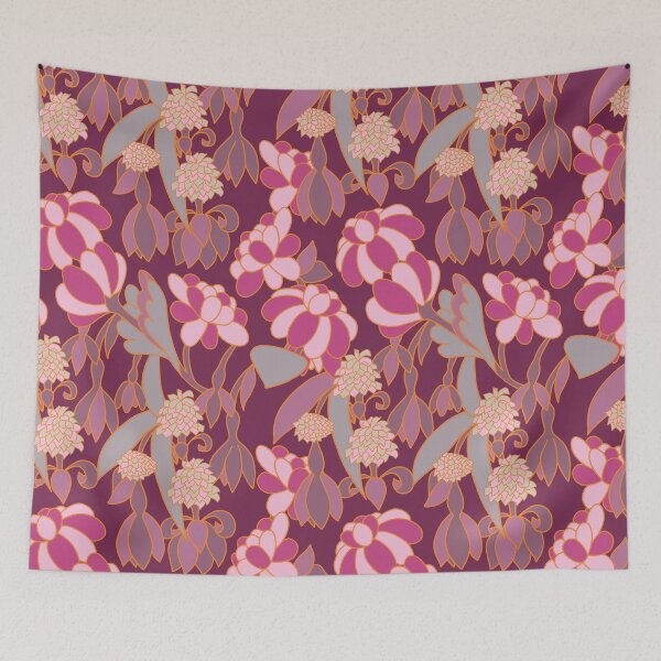 Item preview, Rounded flowers purple-pink version designed and sold by GENEST-V.