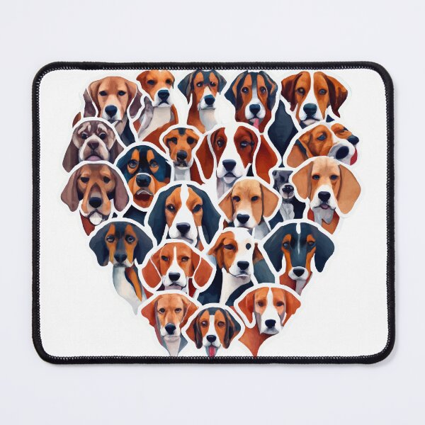 Item preview, Hound Breeds Heart Watercolor designed and sold by NiftyWrx.