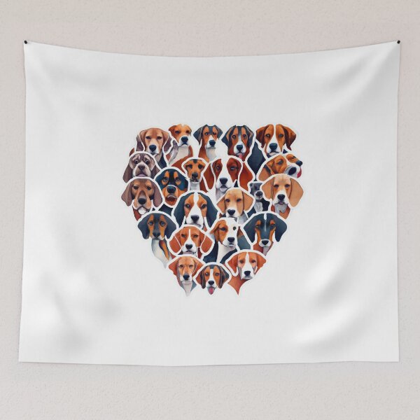 Item preview, Hound Breeds Heart Watercolor designed and sold by NiftyWrx.