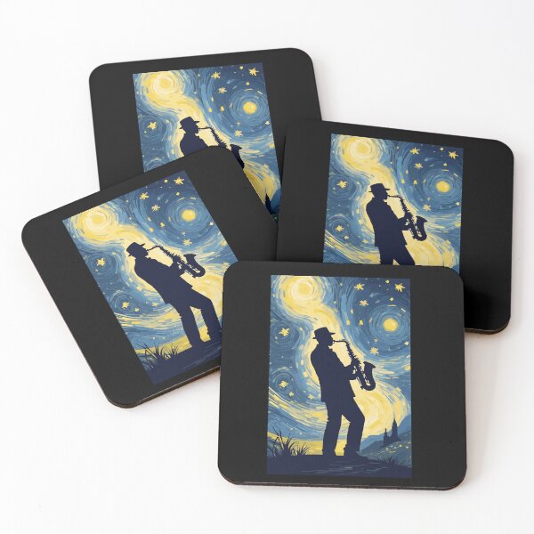Item preview, Starry Night Vintage Art Saxophone Jazz Lover designed and sold by LuminOrb.