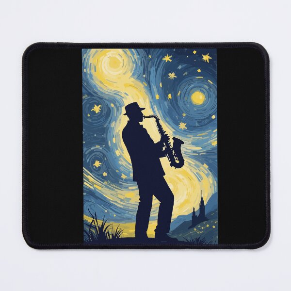 Item preview, Starry Night Vintage Art Saxophone Jazz Lover designed and sold by LuminOrb.