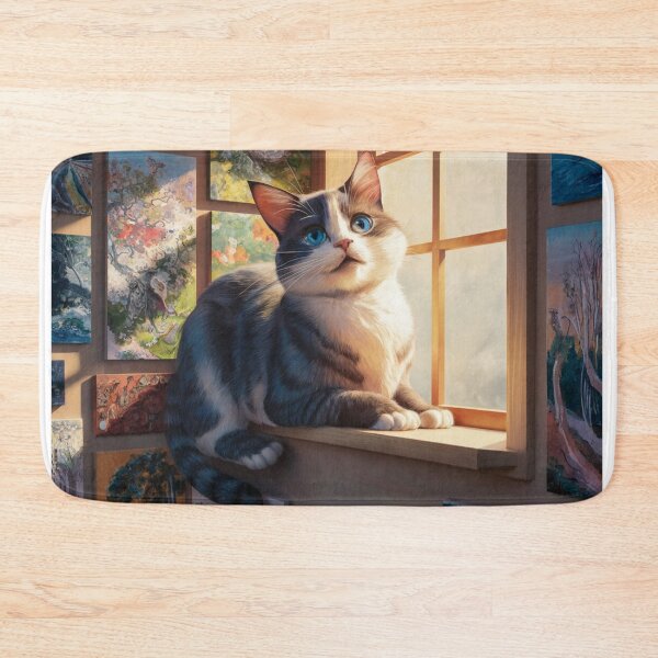 Item preview, CUTE HIROSHIGE CAT IN WINDOW designed and sold by Obinne.