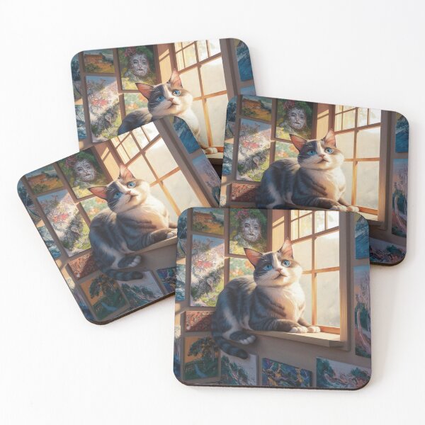 Item preview, CUTE HIROSHIGE CAT IN WINDOW designed and sold by Obinne.