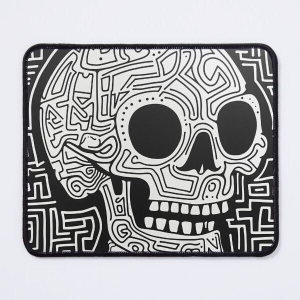 Item preview, Monochrome Maze Skull Illusion designed and sold by palmyst.