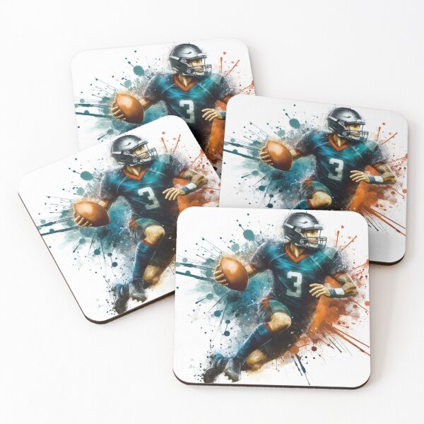 Item preview, American football player in watercolor designed and sold by paulrommer.