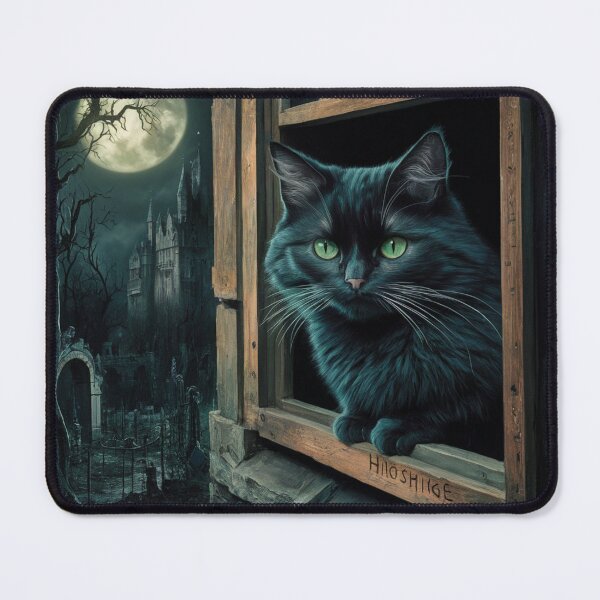 Item preview, BLACK HIROSHIGE CAT IN WINDOW designed and sold by Obinne.