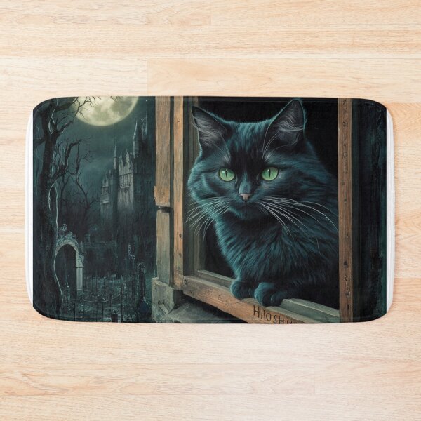 Item preview, BLACK HIROSHIGE CAT IN WINDOW designed and sold by Obinne.