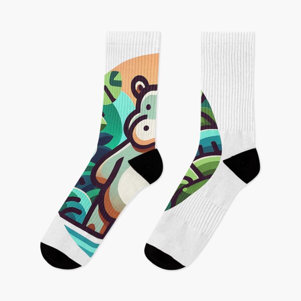 Item preview, Tranquil Jungle: Minimalist Composition of a Hippopotamus designed and sold by 0penvimark.