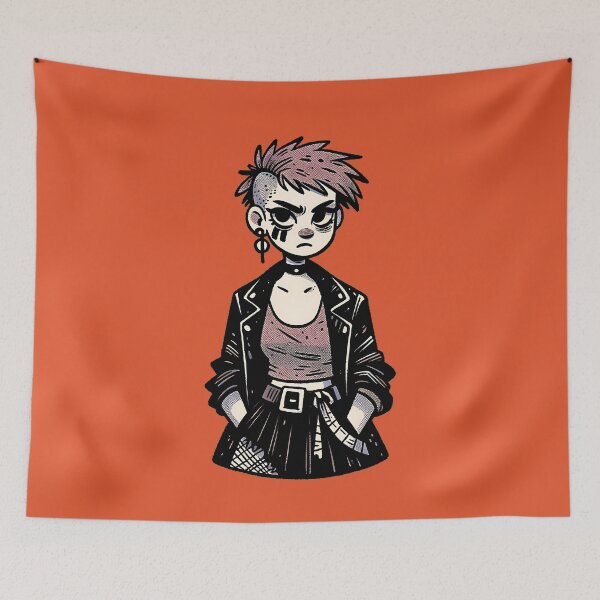 Item preview, Riot Grrl Girl - Hand-Drawn designed and sold by Sovietmovies.