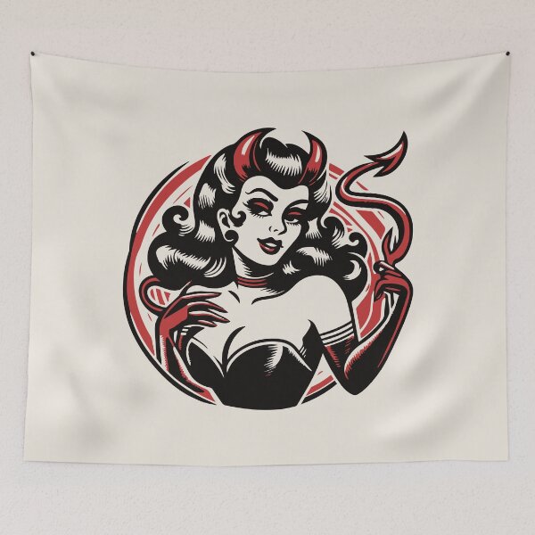 Item preview, Retro Devil Girl designed and sold by Texterns.