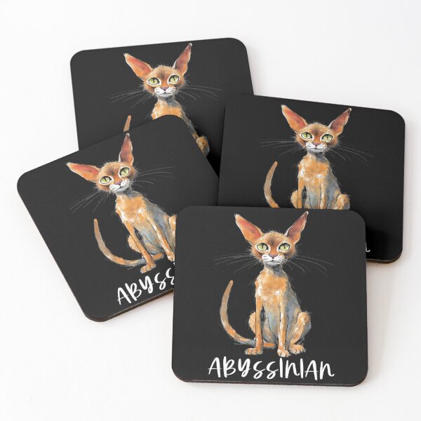 Item preview, Funny Abyssinian Cat, Cartoon Style designed and sold by quiltsncatitude.