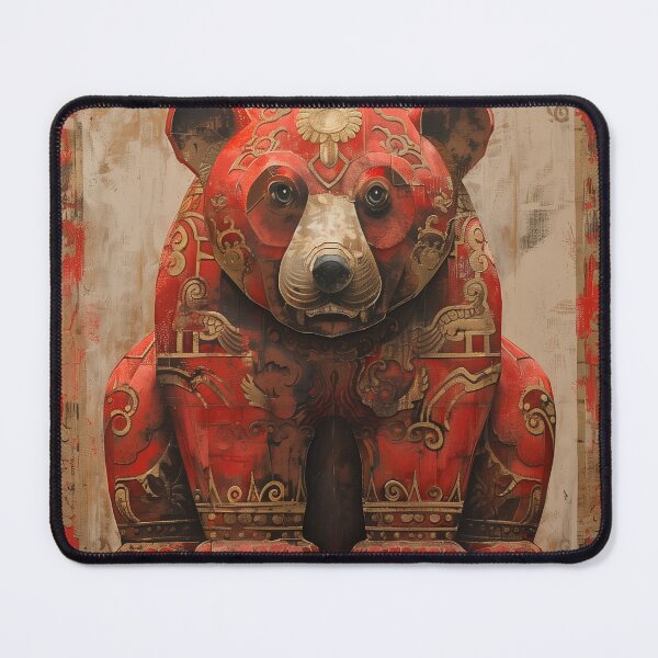 Item preview, Guardian Bear Totem in Vibrant Reds designed and sold by palmyst.