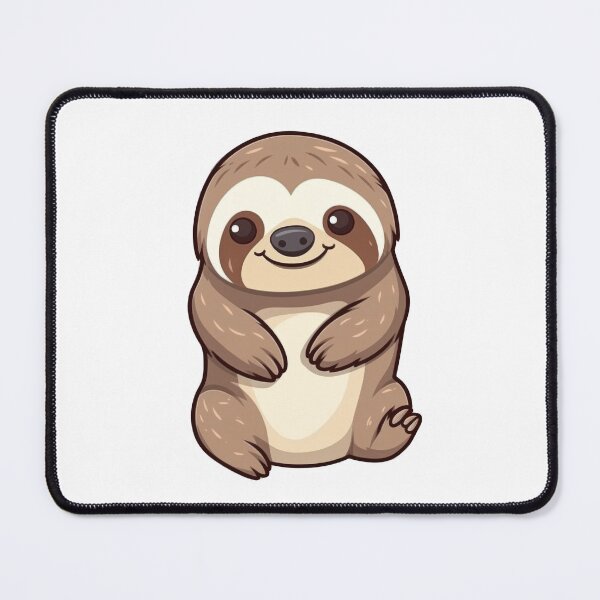 Aperçu de l'œuvre Bébé paresseux animal de dessin animé mignon Kawaii Chibi créée et vendue par Cutepix.