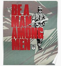 Be a Man Among Men Rhodesian Army Recruitment Poster on Rhodesian Camouflage Print Poster