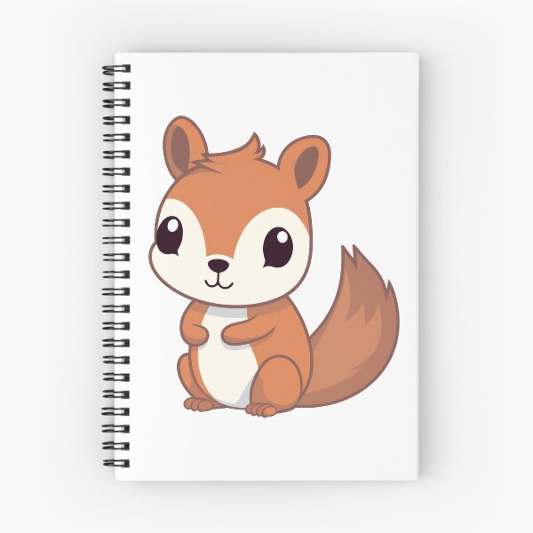Aperçu de l'œuvre Écureuil Mignon Kawaii Chibi animal de compagnie de dessin animé créée et vendue par Cutepix.