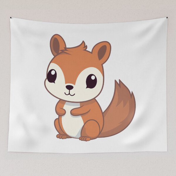 Item preview, Squirrel Cute Kawaii Chibi cartoon pet animal designed and sold by Cutepix.