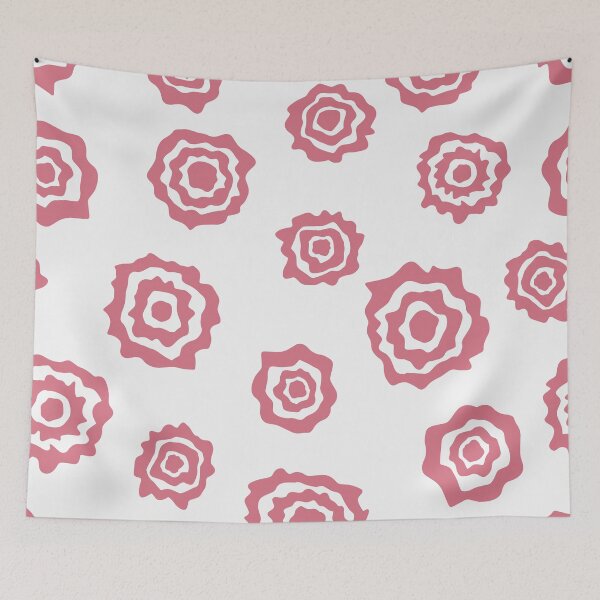 Item preview, Pattern With Pink Rosette Motifs on a White Background designed and sold by AusraB.