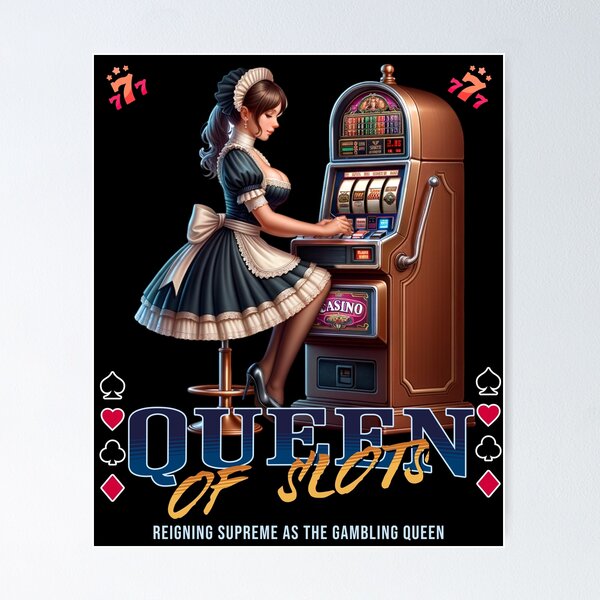 Item preview, Queen of the slotmachine - Casino vibes - slotmachines - Gambling art - Gambling graphic designed and sold by JansenGS.