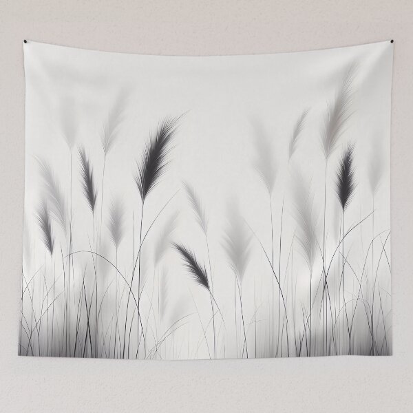 Item preview, Black and white long grasses.  designed and sold by ShazellArt.