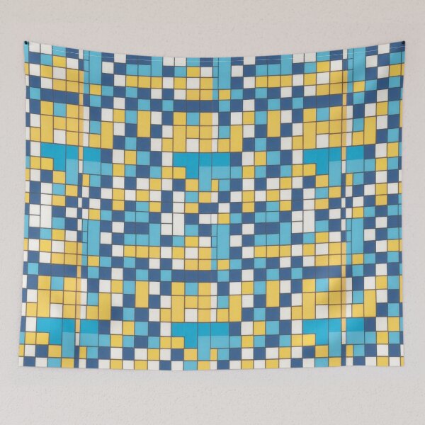 Item preview, Tiles of Blue and Yellow designed and sold by Myriam Iart.