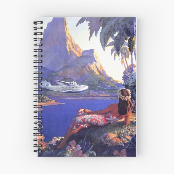 Item preview, South Sea Islands Girl Seaplane Paradise designed and sold by RocketshipRetro.