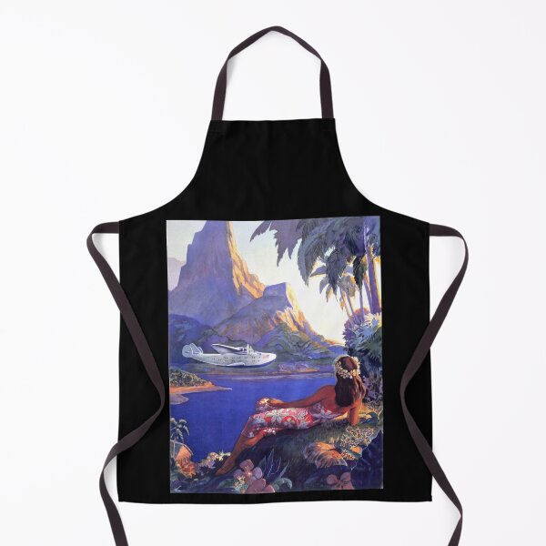 Item preview, South Sea Islands Girl Seaplane Paradise designed and sold by RocketshipRetro.