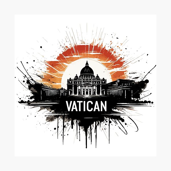 Item preview, Vatican City Travel Ink Art Painting designed and sold by TomFrontierArt.