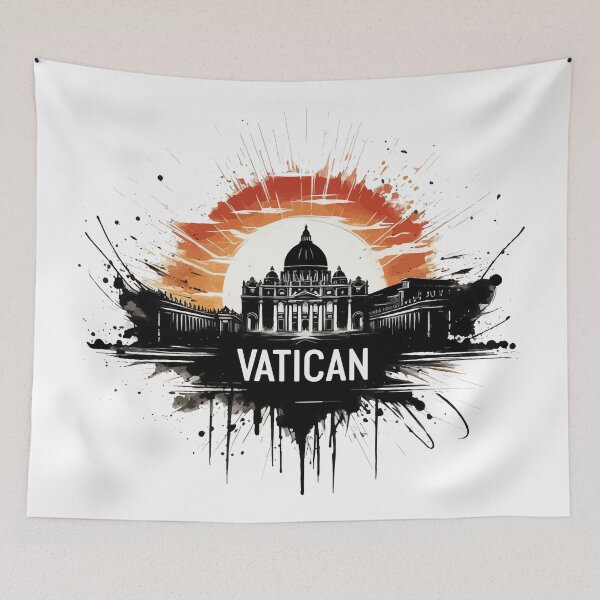 Item preview, Vatican City Travel Ink Art Painting designed and sold by TomFrontierArt.
