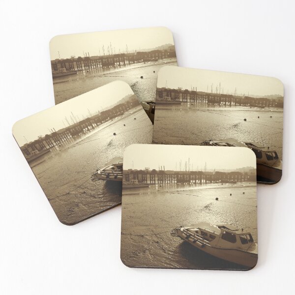 Item preview, Bridlington harbour, low tide, sepia designed and sold by paulboizot.