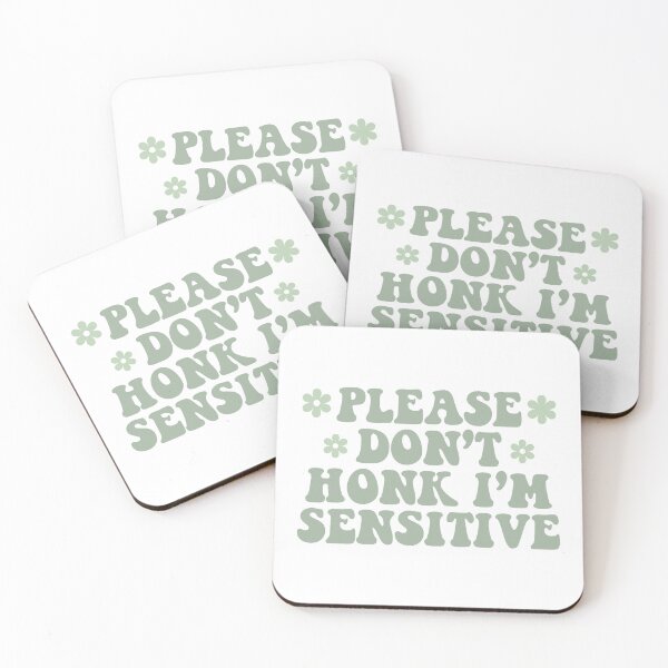 Item preview, Please Don't Honk I'm SENSITIVE Car Decals Funny Bumper  designed and sold by fanky-bumper.