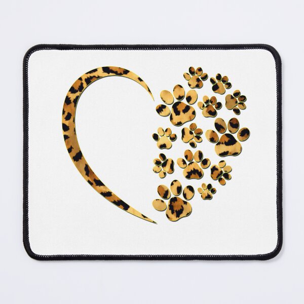 Item preview, Dog Paw Print Heart Leopard Skin Cute Animal Print Dog Lover designed and sold by ZANNIX.