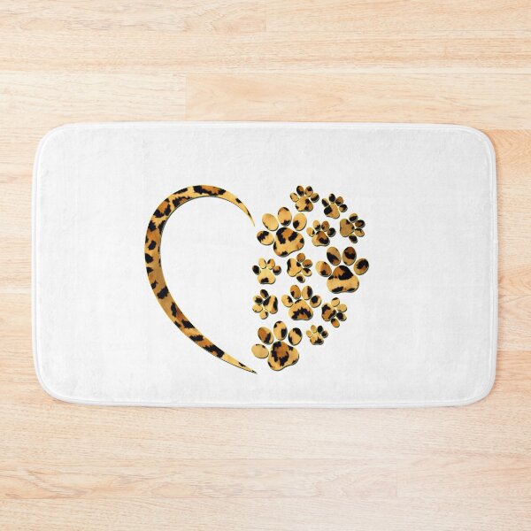 Item preview, Dog Paw Print Heart Leopard Skin Cute Animal Print Dog Lover designed and sold by ZANNIX.