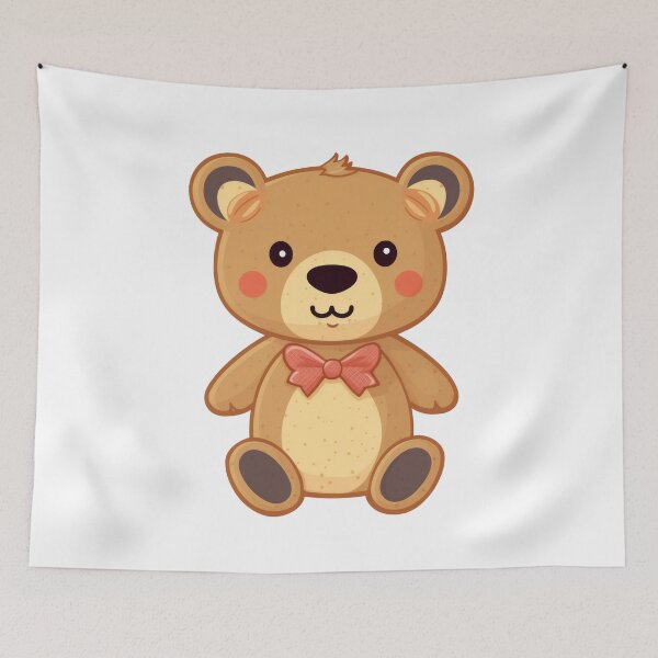 Item preview, Teddy Bear 2 Cute Kawaii Chibi Hand drawn Illustration designed and sold by Cutepix.