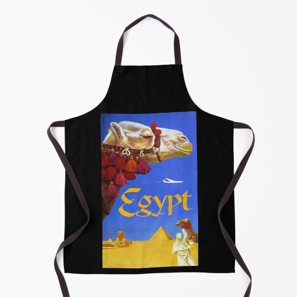 Item preview, Egypt Pyramid Sphinx Camels 1960 Travel Advertisement designed and sold by RocketshipRetro.