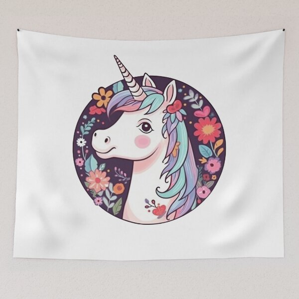Item preview, Unicorn Cartoon Cute Kawaii Chibi Hand drawn Illustration designed and sold by Cutepix.