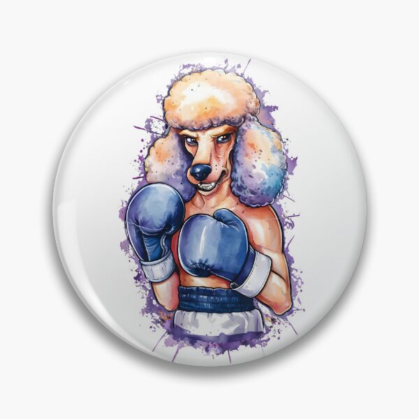 Item preview, Funny Boxer Poodle Dog Kickboxing or Boxer Poodle  designed and sold by ColorFlick.