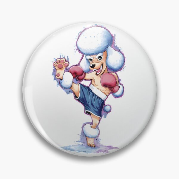 Item preview, Funny Boxer Poodle Dog Kickboxing or Boxer Poodle  designed and sold by ColorFlick.