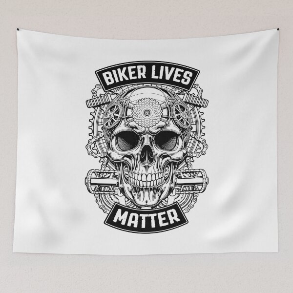 Item preview, Biker Lives Matter Bicycle Parts Skull Cyclist Cycling designed and sold by GrandeDuc.
