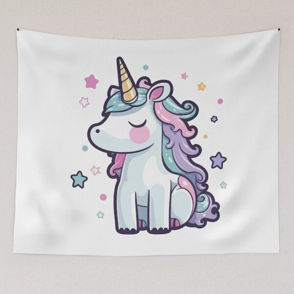 Item preview, Unicorn 2Cartoon Cute Kawaii Chibi Hand drawn Illustration designed and sold by Cutepix.