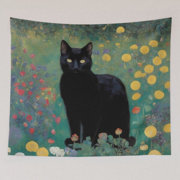 Item preview, Gustav Klimt Garden Cat designed and sold by Tamas Das.