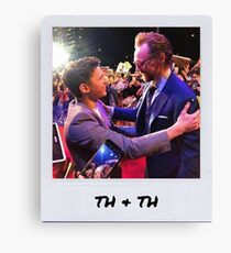 Tom Holland + Tom Hiddleston Polaroid Edit Canvas Print