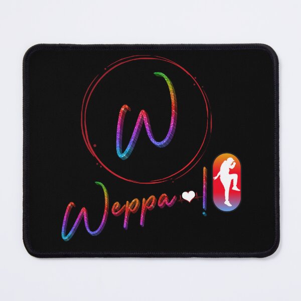 Item preview, Logo of my fitness activity Weppa with personaje MULTICOLOR FONDO NEGRO designed and sold by Alva-Allatino.