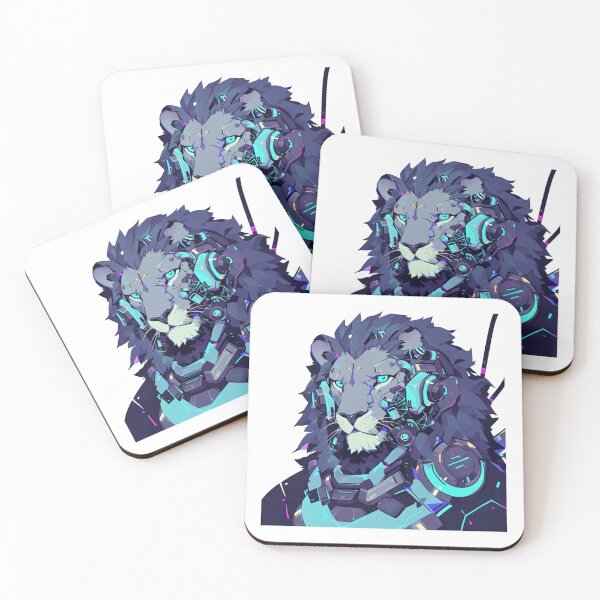 Item preview, Cyber Black Lion // Black Lion // Cool Animal // Cyber Animal // Future Animal Art // Animal Warrior // Animal Cute Art // Gaming Aesthetic stickers designed and sold by SMARTKIT  DESIGNAGENCY.