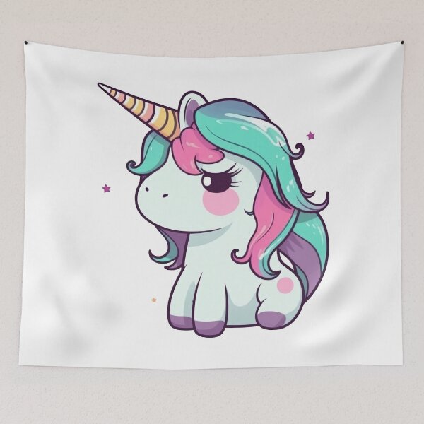 Item preview, Unicorn 3 Cartoon Cute Kawaii Chibi Hand drawn Illustration designed and sold by Cutepix.