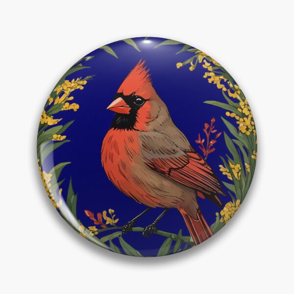 Item preview, Kentucky Cardinal Bird With Yellow Flower Wreath designed and sold by taiche.