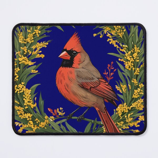 Item preview, Kentucky Cardinal Bird With Yellow Flower Wreath designed and sold by taiche.